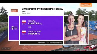 Magda Linette  Magda Fręch 26072024  cały mecz [upl. by Herculie]