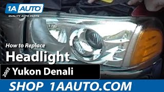 How To Replace Headlights 9906 GMC Yukon [upl. by Ynnos]