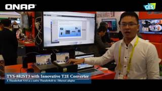 QNAP at CES 2017  TVS882ST3 with Innovative T2E Converter [upl. by Foah]