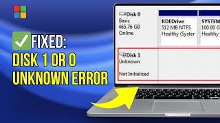 4 Ways to FIX “Disk 1 or Disk 0 Unknown Not Initialized” No Data Loss [upl. by Athalie]