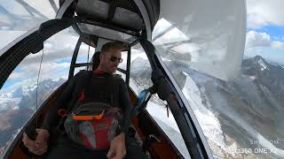 archaeopteryx glider soaring up the north face of obergabelhorn on 8th of Oktober 2023 [upl. by Aicinad]