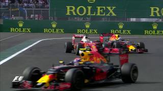 Vettel Verstappen And Ricciardo Battle In Mexico  Mexican Grand Prix 2016 [upl. by Akinar]