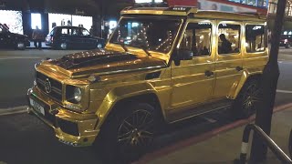 Iraqi Kickboxing World Champion Riyadh AlAzzawis £200000 CHROME GOLD Mercedes BRABUS G700 London [upl. by Nylyak306]