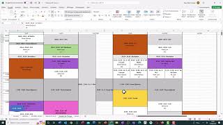 Créer facilement un emploi du temps ou planning graphique avec Excel [upl. by Tratner]