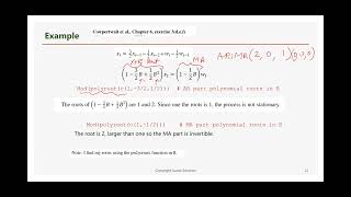 Chapter 6 5 Determining Stationarity and Invertibility [upl. by Aicinoid]