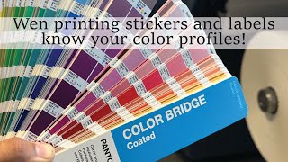 Colors when printing stickers and labels Difference between CMYK vs RGB Vs Pantone [upl. by Lilaj]