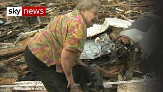 Oklahoma Tornado Dog Emerges From Debris [upl. by Ydisahc929]