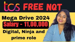 TCS NQT 2024  TCS DigitalTCS Ninja TCS off campus hiring tcs prime [upl. by Anirtak]