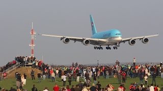 A380 KOREAN AIR landing at Prague Airport LKPR HD [upl. by Celia]