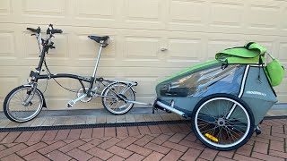 How I modified a Croozer trailer to fit my Brompton bike so I can take along my dogs on bike [upl. by Tioneb113]