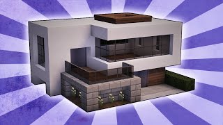 Minecraft How To Build A Small Modern House Tutorial 16 [upl. by Aicia]