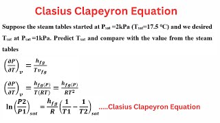 Clapeyron Equation  Thermodynamics 2 [upl. by Essiralc396]