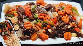 Classic Steak Meat Stir Fry  Beef Stir Fry Recipe cooking beefstirfry stirfry spaghetti [upl. by Bloom]