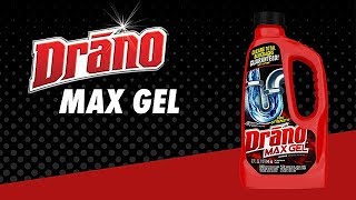 Drano Max Gel How to Unclog Drains That Have Standing Water [upl. by Odrude640]