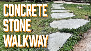 DIY Concrete Stone Walkway [upl. by Galven]