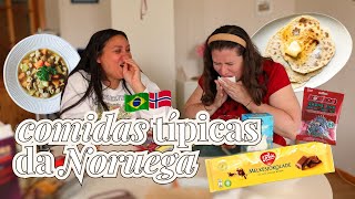 PROVANDO AS COMIDAS QUE EU FAÇO NA COZINHA TRADICIONAL NORUEGUESA \\ Vida na Noruega 🇧🇷🇳🇴 [upl. by Ayahsal375]