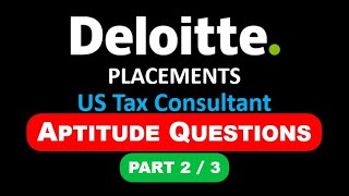 Deloitte Tax Consultant  Aptitude Test Questions  Logical Reasoning Part 23 TheAptitudeGuy [upl. by Mick899]