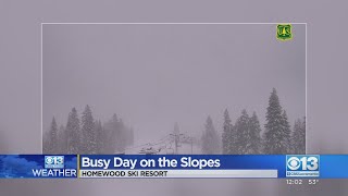 Northern California Ski Slopes Busy As Snow Piles Up [upl. by Reinhardt]