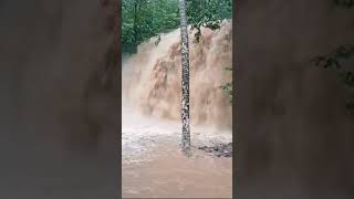 wadakkanchery thoomanam water falls 2024 flood [upl. by Ariaj]