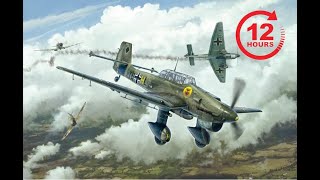 12 HOUR LONG Junkers Ju 87 Stuka Dive Bomber Siren SOUND relaxation white noise “Jericho Trumpetquot [upl. by Nimaj]