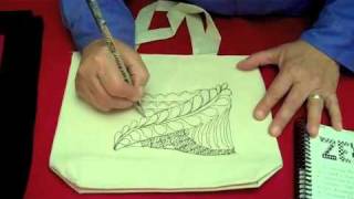 Zentangle®  Continuous Line Drawing for Fabric [upl. by Orban]