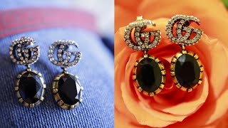 Double G With Black Crystal GUCCI Earrings Unboxing amp Review  2021 [upl. by Alberic]