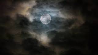 Moon And Clouds In The Night Sky  Royalty Free  Stock Footage  No Copyright Videos [upl. by Whiteley]