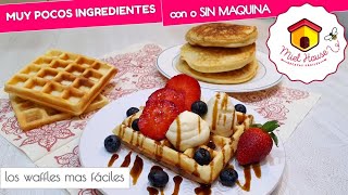 LOS WAFFLES MAS FACILES en pocos minutos DELICIOSOS CON POCOS INGREDIENTES postre fresco [upl. by Latnahs139]