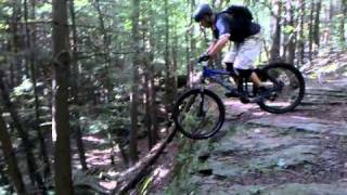 mountain biking in trumbull CT wayne on the wall [upl. by Ahsot284]