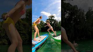 Paddle board jousting with KaiRazy and itscocostar [upl. by Elfrieda]