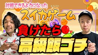 【対決！スイカゲーム】初心者リリーVS経験者盛山！負けたら高級飯をゴチ！ [upl. by Gladis]