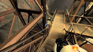 Portal 2 walkthrough  Chapter 6 The Fall  Enrichment Sphere 1 [upl. by Irahc]