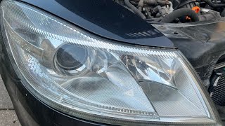 Headlight bulb replacement Skoda Octavia 2010 model simple DIY job [upl. by Eniamrahs]