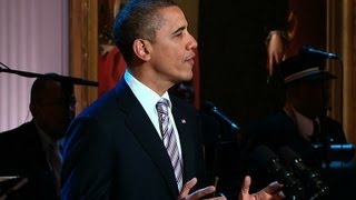 President Obama Welcomes Guests to quotIn Performance in the White House Red White and Bluesquot [upl. by Imeaj]