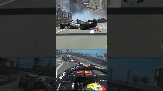 Crash F1 Monaco GP 2024 Perez Hulkenberg Magnussen [upl. by Lynn]