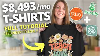 How to Make 8493 a MONTH Selling TShirts on Etsy Easy Niche Research Design Mockup Tutorial [upl. by Arleta]