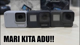 Gopro Hero 7 Black amp White VS Gopro Hero 5 Black Bukabox Gadget [upl. by Euqinor66]