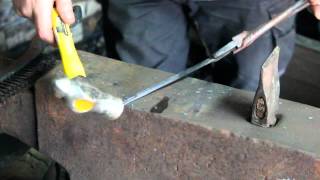 Blacksmithing medieval Brooch  part 1 [upl. by Dogs]