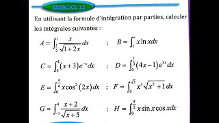 Calcul intégral 2 bac SM Ex 12 page 275 Almoufid [upl. by Aniuqaoj]