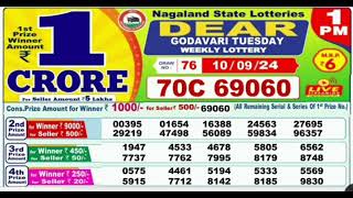 Nagaland lottery result today 1pm 10092024  morning Nagaland State Lottery Result Pdf [upl. by Chessa]