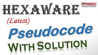 Hexaware latest Pseudocode  Hexaware Feb 2022 Pseudocode  hexaware pseudocode questions 2022 [upl. by Yecnay134]