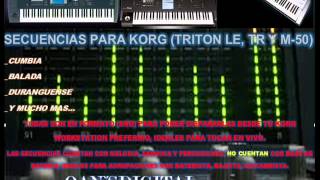 SECUENCIAS MUSICALES PARA KORG TR KORG M50 Y KORG TRITON LE [upl. by Chrysler]