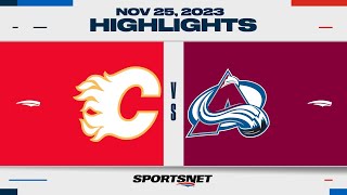 NHL Highlights  Flames vs Avalanche  November 25 2023 [upl. by Imis]