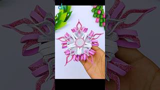 DIY Snowflakes ❄️ How to Make Beautiful Snowflake For Christmas Tree Decoration Ornaments shorts [upl. by Aynatahs]