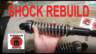 how to rebuild motorcycle shock absorbers coil over struts [upl. by Eirek224]