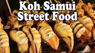 Koh Samui Street Food Tour Thai Street Food in Koh Samui Thailand [upl. by Lancelle]