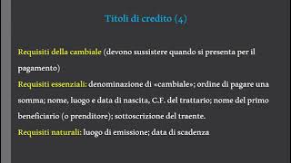 TITOLI DI CREDITO Esame Per Agente Immobiliare Preparazione Per LOrale [upl. by Yetac]