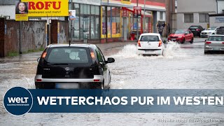 WETTERCHAOS IN WESTDEUTSCHLAND Saarland säuft ab  Extremer Dauerregen im Saarland [upl. by Ydollem]