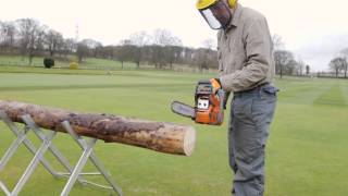 How to cut logs safely with a chainsaw  Which guide [upl. by Tahp857]