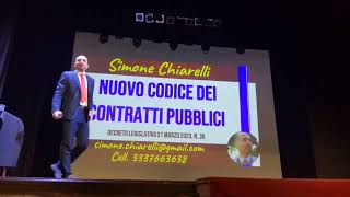 Il nuovo Codice dei contratti pubblici  Chiarelli a Pompei  parte 1 1562023 [upl. by Warrick819]